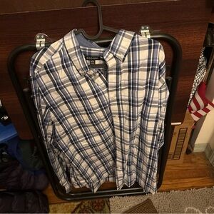 George Blue and White Plaid Shirt